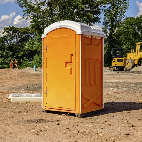 can i customize the exterior of the portable restrooms with my event logo or branding in Greens Fork IN